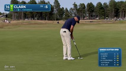 Wyndham Clark | Round 2 | 14th hole | Shot 3 | 2026 Genesis Scottish Open