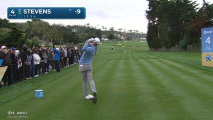 Sam Stevens | Round 3 | 4th hole | Shot 1 | 2025 AT&T Pebble Beach