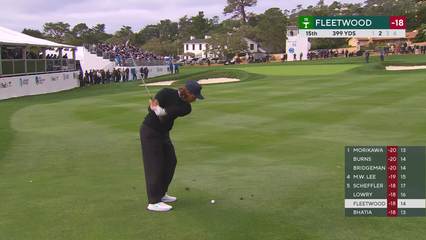 Tommy Fleetwood | Round 4 | 15th hole | Shot 2 | 2026 AT&T Pebble Beach