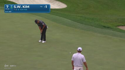 Si Woo Kim | Round 1 | 7th hole | Shot 4 | 2025 THE CJ CUP