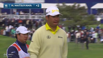 Hideki Matsuyama | Round 4 | 16th hole | Shot 3 | 2025 Farmers