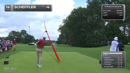 Scottie Scheffler | Round 1 | 14th hole | Shot 1 | 2025 TOUR Championship