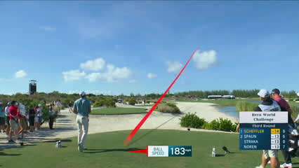 Scottie Scheffler | Round 3 | 9th hole | Shot 1 | 2025 Hero World Challenge