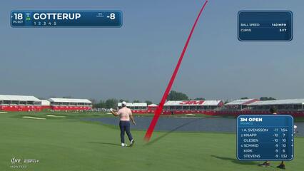 Chris Gotterup | Round 2 | 18th hole | Shot 2 | 2025 3M Open