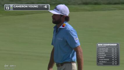 Cameron Young | Round 4 | 13th hole | Shot 3 | 2025 BMW Championship