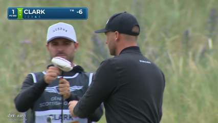 Wyndham Clark | Round 3 | 1st hole | Shot 4 | 2026 Genesis Scottish Open