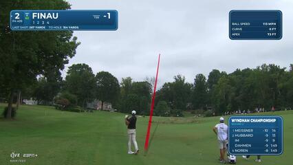 Tony Finau | Round 2 | 2nd hole | Shot 2 | 2025 Wyndham