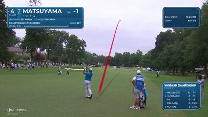 Hideki Matsuyama | Round 2 | 4th hole | Shot 2 | 2025 Wyndham