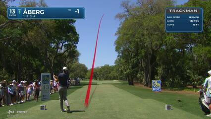 Ludvig Åberg | Round 3 | 13th hole | Shot 1 | 2025 RBC Heritage