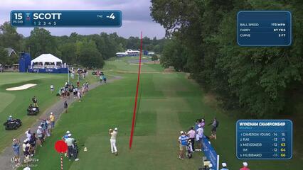 Adam Scott | Round 2 | 15th hole | Shot 1 | 2025 Wyndham