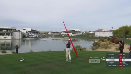 Daniel Berger | Round 4 | 18th hole | Shot 1 | 2025 WM Phoenix Open