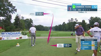 Cameron Young | Round 2 | 11th hole | Shot 1 | 2025 Wyndham