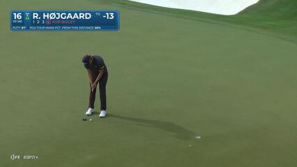 Rasmus Højgaard | Round 4 | 16th hole | Shot 5 | 2025 WM Phoenix Open