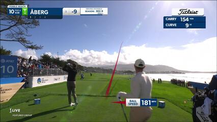Ludvig Åberg | 2024 AT&T Pebble Beach | Round 2 | 10th hole | Shot 1