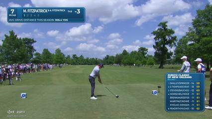 Matt Fitzpatrick | Round 1 | 7th hole | Shot 1 | 2026 Zurich Classic