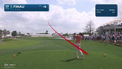 Tony Finau | Round 3 | 17th hole | Shot 1 | 2025 Houston Open