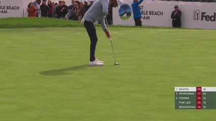 Akshay Bhatia | Round 3 | 15th hole | Shot 4 | 2026 AT&T Pebble Beach