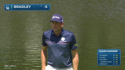 Keegan Bradley | Round 1 | 16th hole | Shot 2 | 2025 Travelers