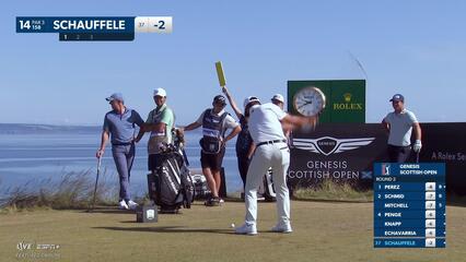 Xander Schauffele | Round 2 | 14th hole | Shot 1 | 2025 Genesis Scottish Open