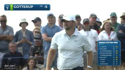 Chris Gotterup | Round 2 | 7th hole | Shot 5 | 2026 Genesis Scottish Open