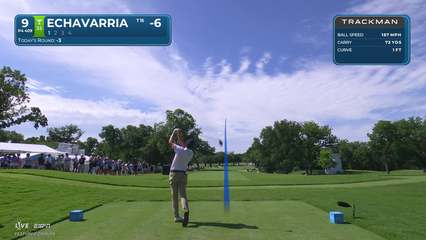Nico Echavarria | Round 3 | 9th hole | Shot 1 | 2026 Charles Schwab