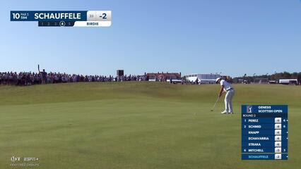 Xander Schauffele | Round 2 | 10th hole | Shot 5 | 2025 Genesis Scottish Open