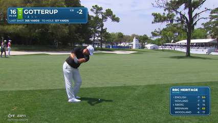 Chris Gotterup | Round 1 | 16th hole | Shot 2 | 2026 RBC Heritage
