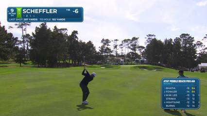 Scottie Scheffler | Round 2 | 9th hole | Shot 2 | 2026 AT&T Pebble Beach