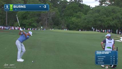 Sam Burns | Round 1 | 5th hole | Shot 2 | -1 Houston Open