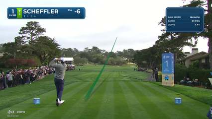 Scottie Scheffler | Round 3 | 1st hole | Shot 1 | 2026 AT&T Pebble Beach