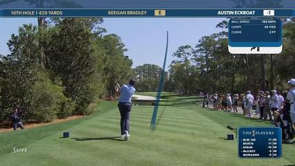 Keegan Bradley | Round 3 | 10th hole | Shot 1 | 2025 THE PLAYERS