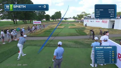 Jordan Spieth | Round 1 | 18th hole | Shot 1 | 2026 Rocket Classic