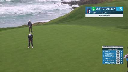 Matt Fitzpatrick | Round 4 | 9th hole | Shot 3 | 2026 AT&T Pebble Beach
