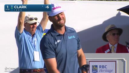 Wyndham Clark | Round 2 | 1st hole | Shot 1 | 2025 RBC Heritage
