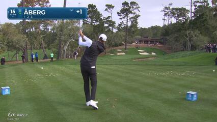 Ludvig Åberg | Round 1 | 15th hole | Shot 1 | 2025 AT&T Pebble Beach