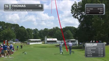 Justin Thomas | Round 4 | 14th hole | Shot 1 | 2025 FedEx St. Jude