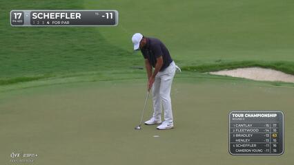 Scottie Scheffler | Round 3 | 17th hole | Shot 4 | 2025 TOUR Championship