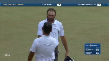 Scottie Scheffler | Round 3 | 18th hole | Shot 4 | 2026 THE PLAYERS