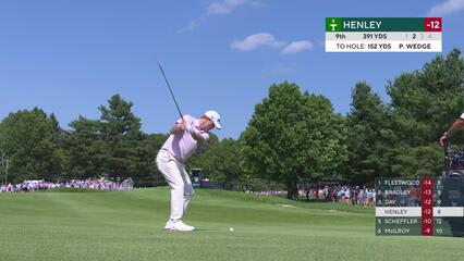 Russell Henley | Round 4 | 9th hole | Shot 2 | 2025 Travelers