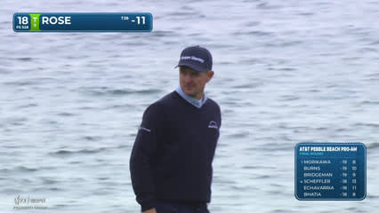Justin Rose | Round 4 | 18th hole | Shot 3 | 2026 AT&T Pebble Beach