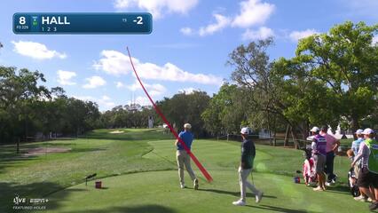 Harry Hall | Round 1 | 8th hole | Shot 1 | 2025 Valspar