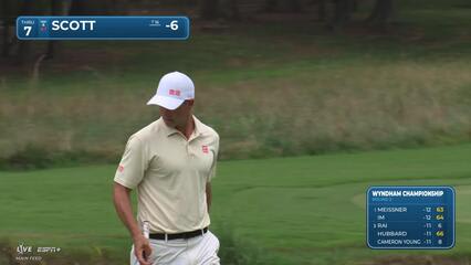 Adam Scott | Round 2 | 7th hole | Shot 4 | 2025 Wyndham