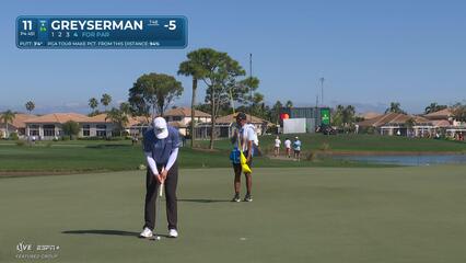 Max Greyserman | Round 2 | 11th hole | Shot 4 | 2025 Cognizant Classic