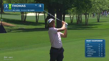 Justin Thomas | Round 2 | 2nd hole | Shot 2 | 2026 Truist Championship