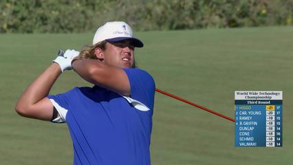 Garrick Higgo | Round 3 | 18th hole | Shot 2 | 2025 World Wide Technology