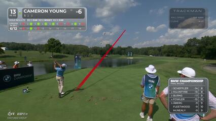 Cameron Young | Round 4 | 13th hole | Shot 1 | 2025 BMW Championship