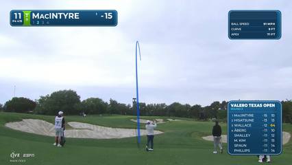 Robert MacIntyre | Round 3 | 11th hole | Shot 2 | 2026 Valero