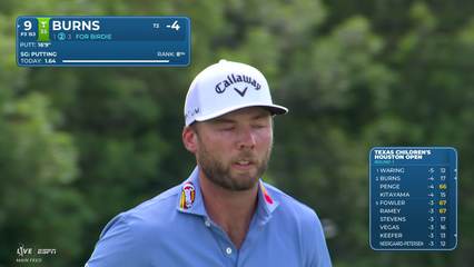Sam Burns | Round 1 | 9th hole | Shot 2 | 2026 Texas Children's