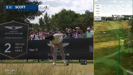 Adam Scott | Round 4 | 2nd hole | Shot 1 | 2025 Genesis Scottish Open