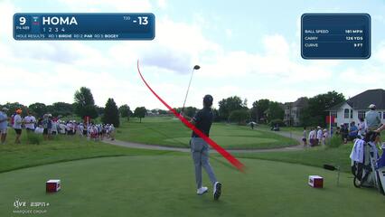 Max Homa | Round 4 | 9th hole | Shot 1 | 2025 3M Open